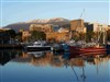 Hobart Waterfront and Mt Wellington. Tourism Tasmania and Stuart Crossett